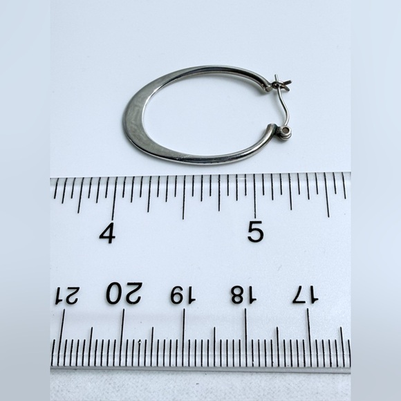 Silpada Vintage HTF Collectible Sterling Silver BACK-TO-BASICS Hoop Earrings - Picture 8 of 10